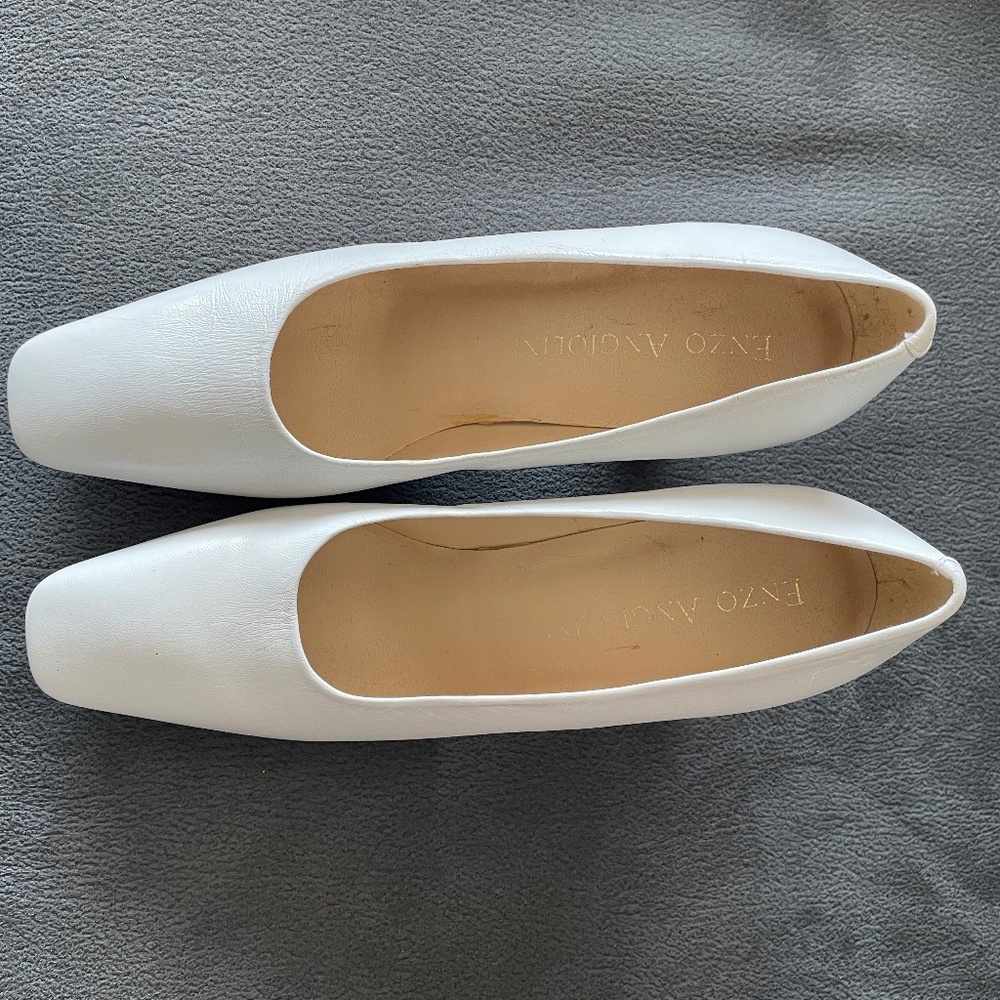 Enzo Angiolini WEDDING white Leather high shoes. size 8.5